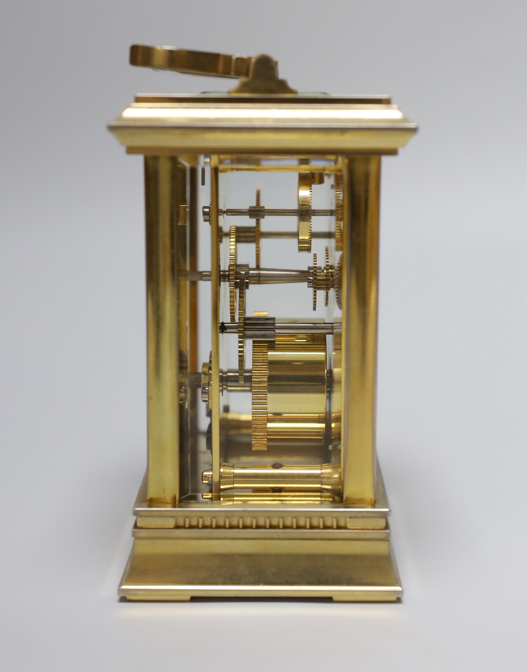 A Morrell & Hilton carriage timepiece, 13cm